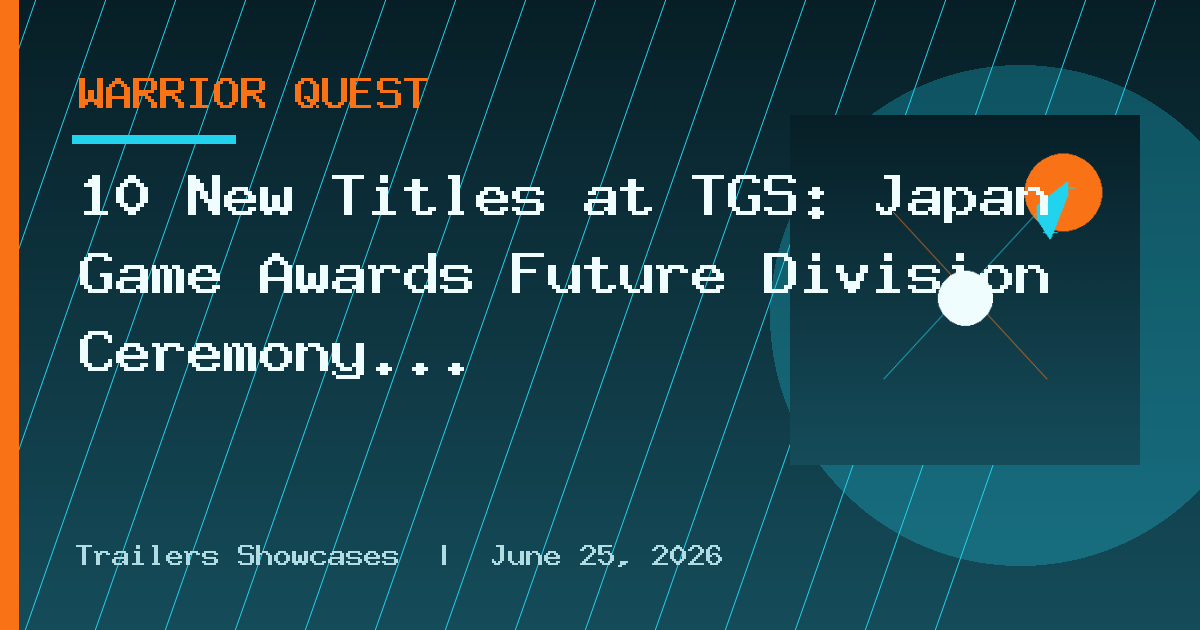 10 New Titles at TGS: Japan Game Awards Future Division Ceremony Held