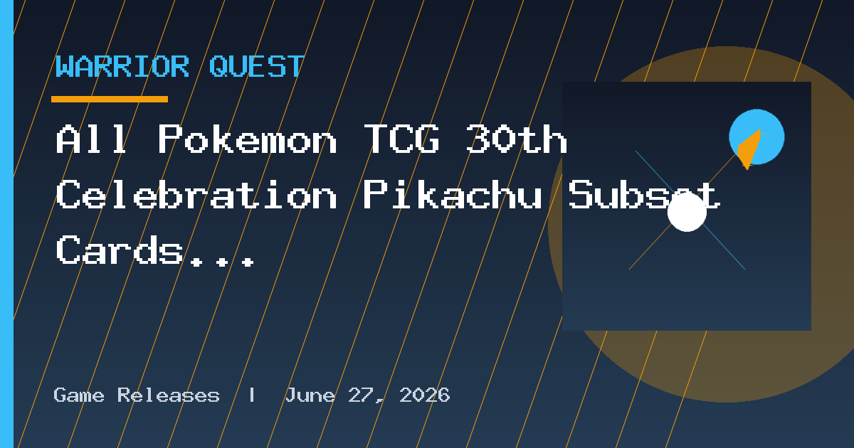 All Pokémon TCG 30th Celebration Pikachu Subset Cards & Artists