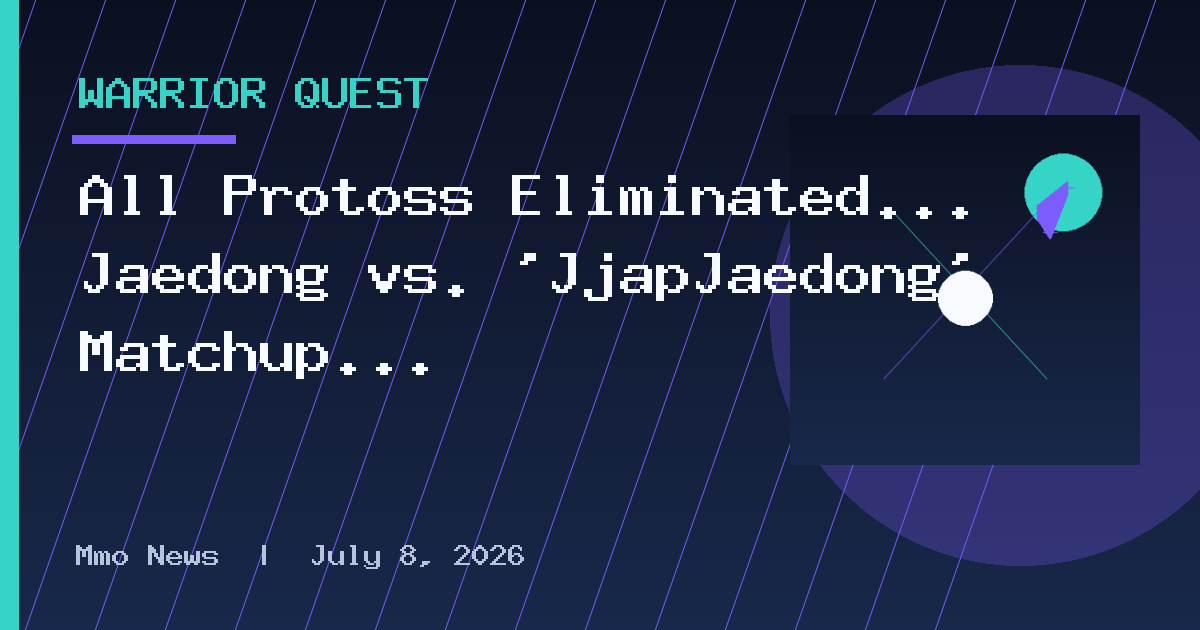 All Protoss Eliminated... Jaedong vs. 'JjapJaedong' Matchup Set