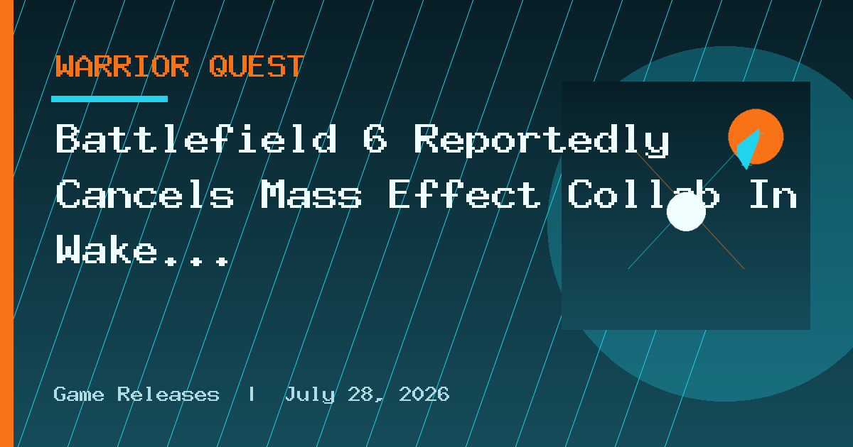 Battlefield 6 Reportedly Cancels Mass Effect Collab In Wake Of BioWare Closure