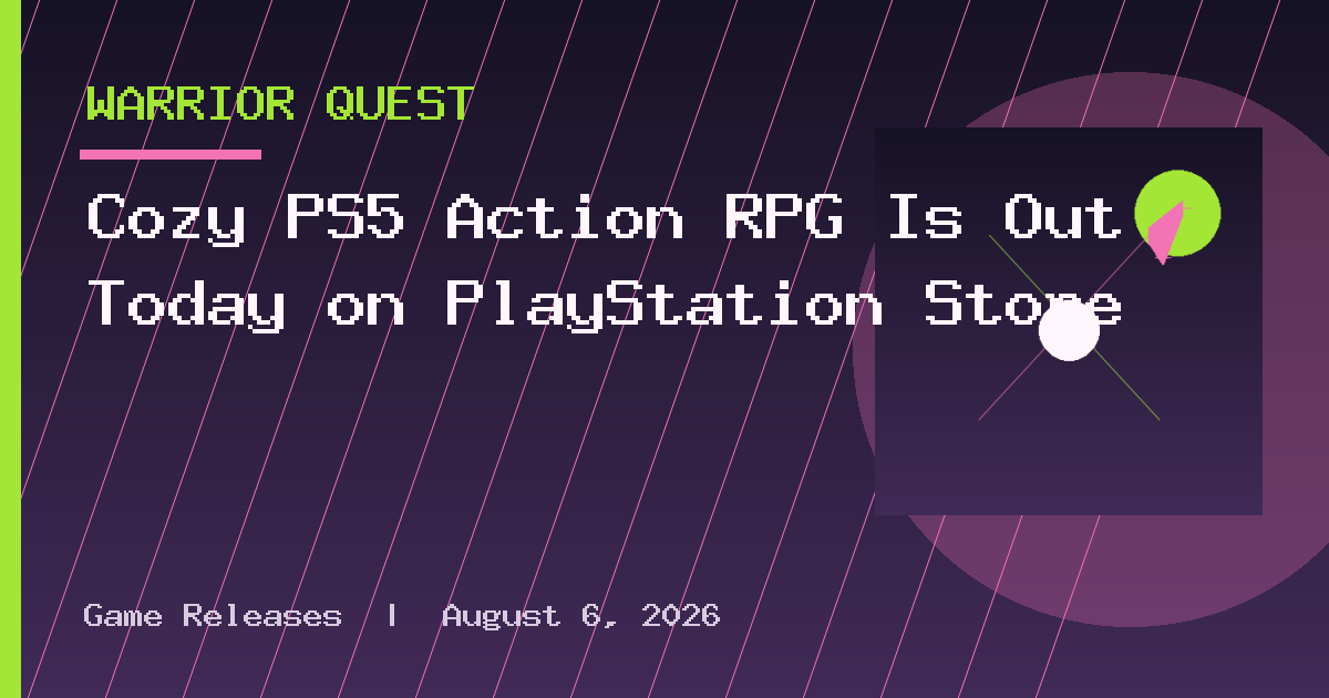 Cozy PS5 Action RPG Is Out Today on PlayStation Store