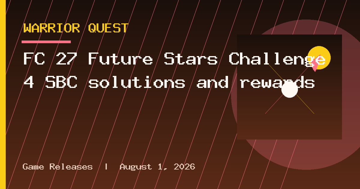 FC 27 Future Stars Challenge 4 SBC solutions and rewards