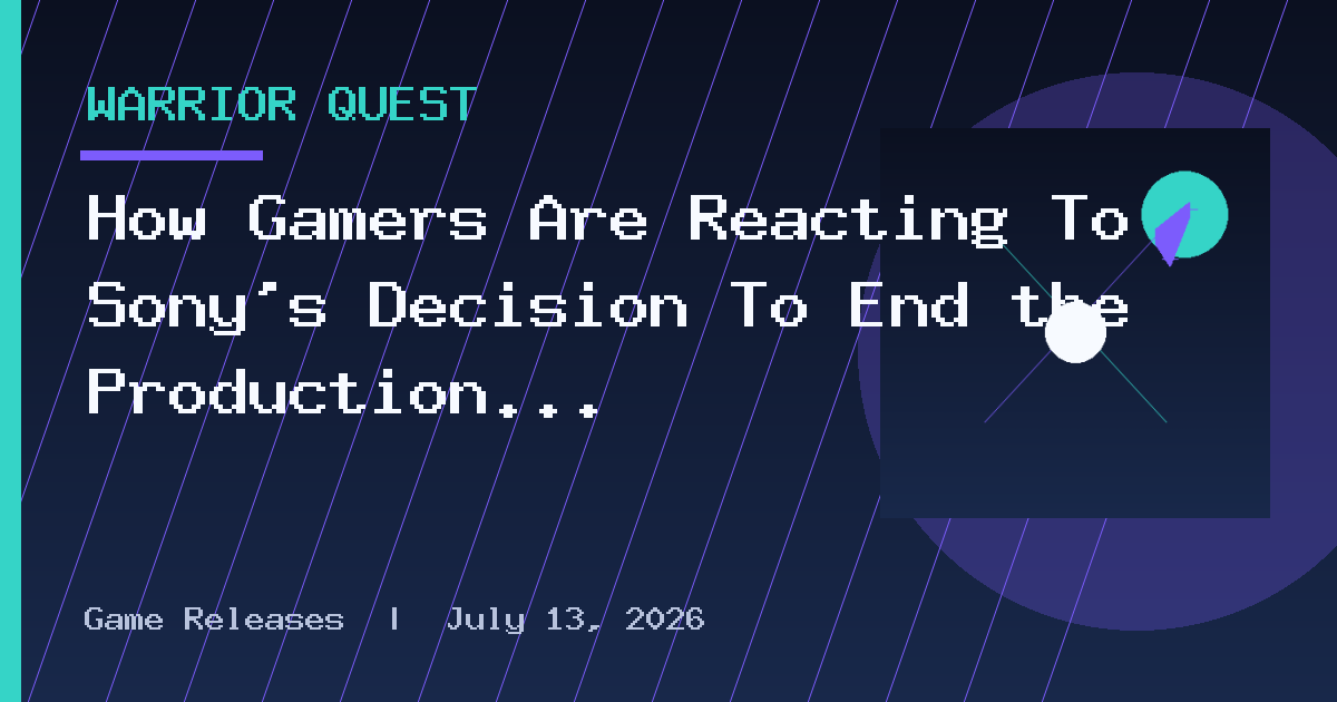How Gamers Are Reacting To Sony’s Decision To End the Production of Physical