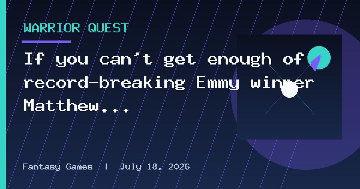If you can't get enough of record-breaking Emmy winner Matthew Rhys, his newest