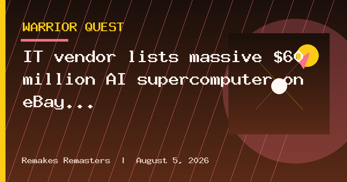 IT vendor lists massive $60 million AI supercomputer on eBay with 300 racks