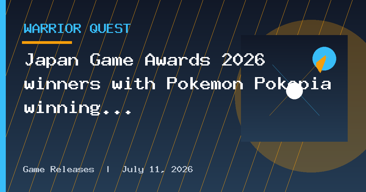Japan Game Awards 2026 winners with Pokemon Pokopia winning Grand Award
