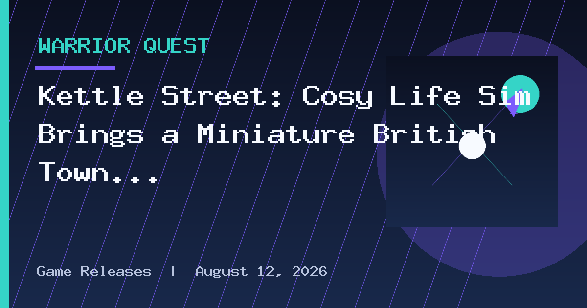 Kettle Street: Cosy Life Sim Brings a Miniature British Town with Seasonal