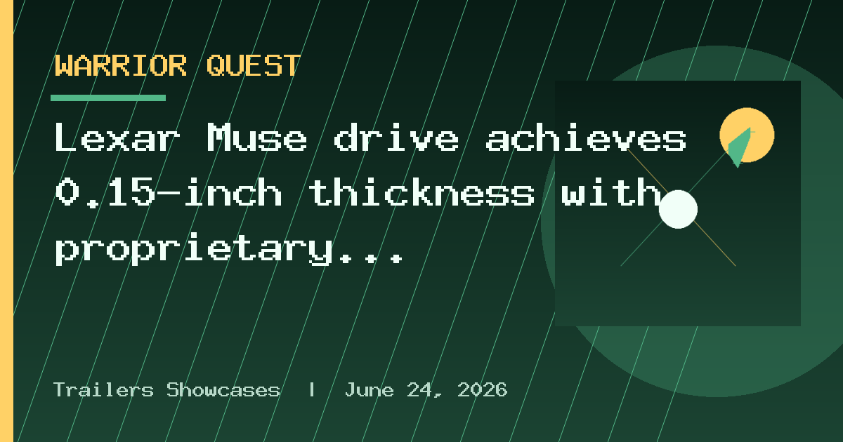 Lexar Muse drive achieves 0.15-inch thickness with proprietary pogo-pin cable