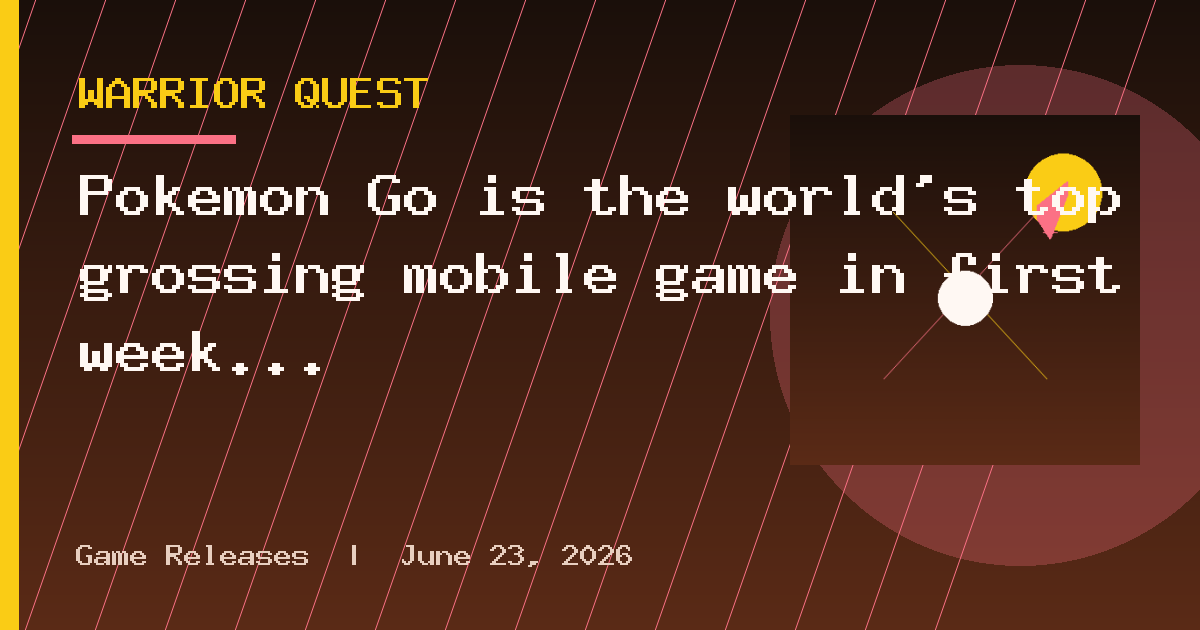 Pokémon Go is the world's top grossing mobile game in first week of September