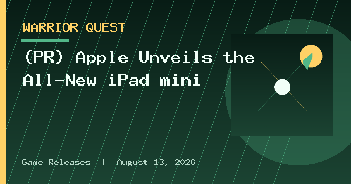 (PR) Apple Unveils the All-New iPad mini
