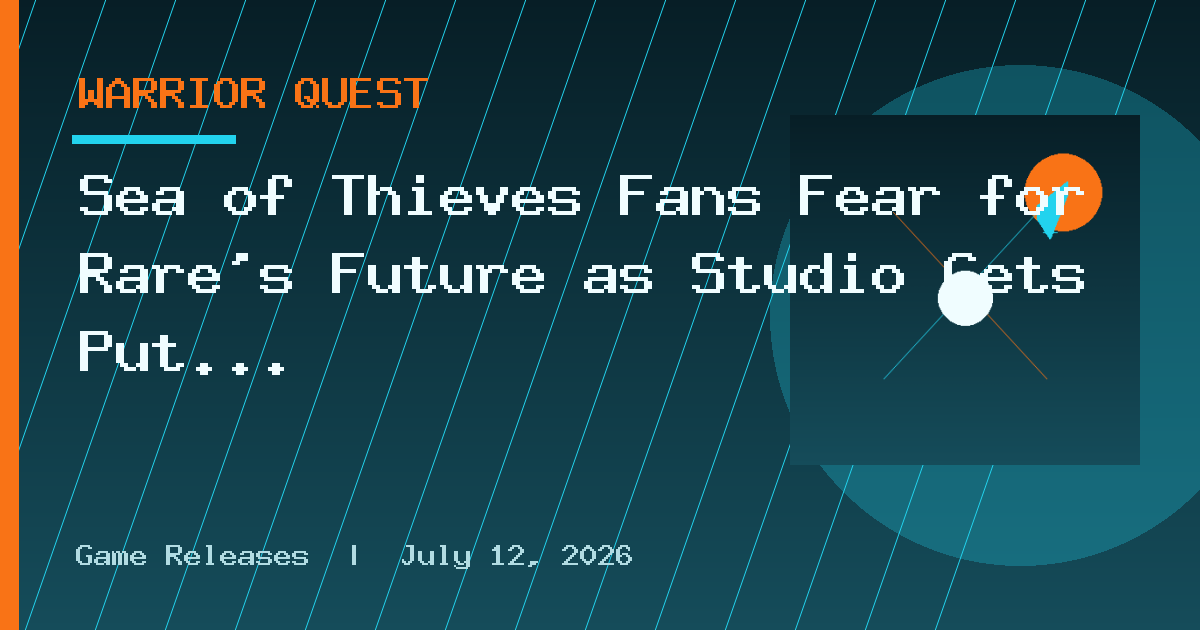 Sea of Thieves Fans Fear for Rare's Future as Studio Gets Put Under Activision