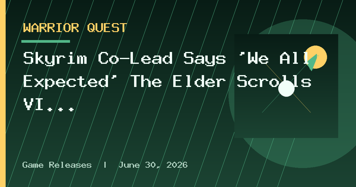 Skyrim Co-Lead Says ‘We All Expected’ The Elder Scrolls VI To Come