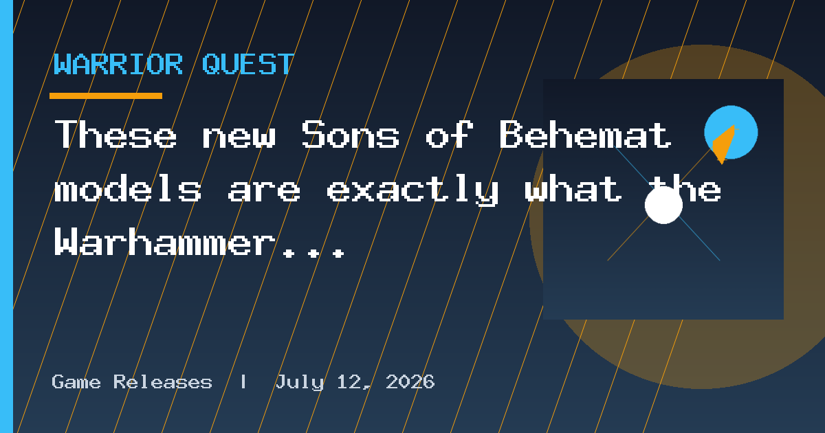 These new Sons of Behemat models are exactly what the Warhammer Age of Sigmar
