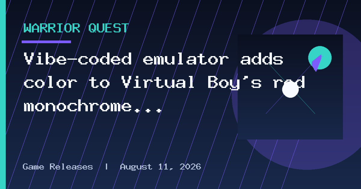 Vibe-coded emulator adds color to Virtual Boy's red monochrome games