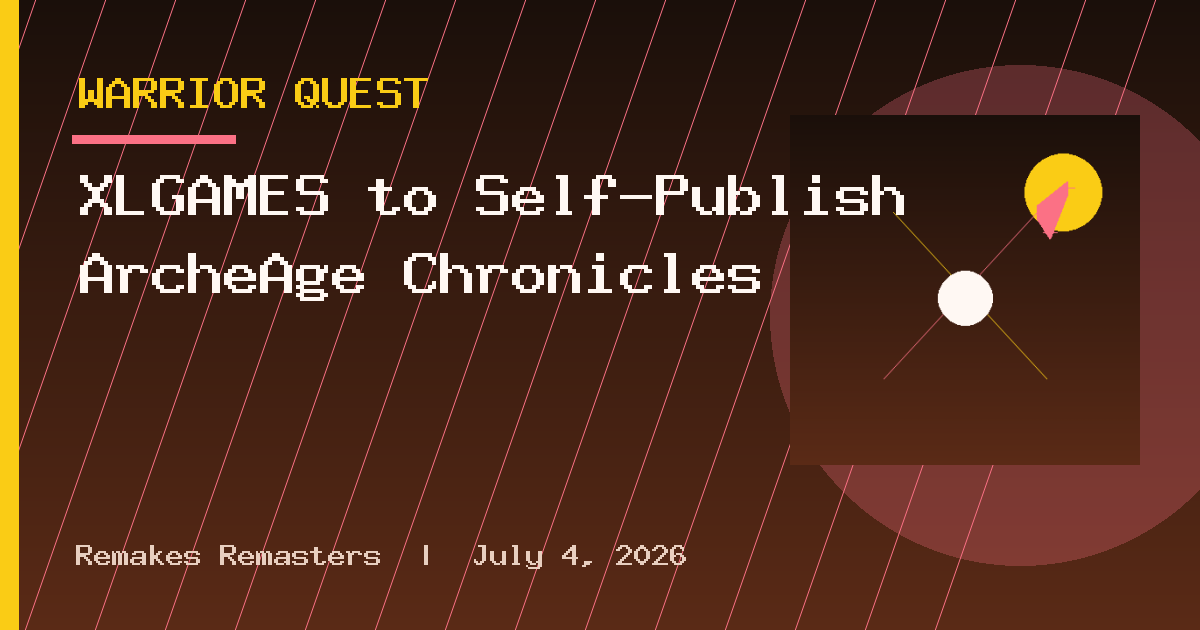 XLGAMES to Self-Publish ArcheAge Chronicles